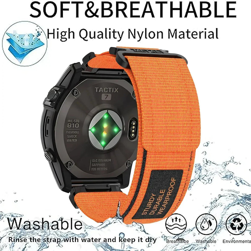 Quick Nylon Band for Garmin Watch Instinct 2X Tactics Strap Fenix 6X Pro 5Plus 7X 8 26mm 22mm Replacement Sport Release Bracelet Qme