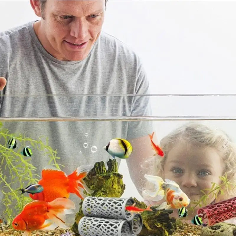 Suction Cup Fish Aquarium Hideout Resting Tube Bed Tunnel Hollow Qme