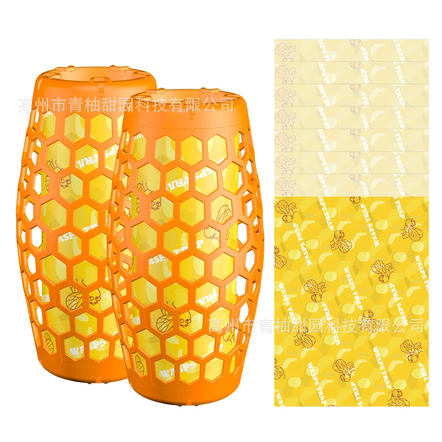 2PCS Wasp Trap Outdoor Hanging Carpenter Bee Hornet Catcher Reusable Yellow Jacket Trap Bee Killer Wasp Catcher Outside Garden Qme 2pcs Orange