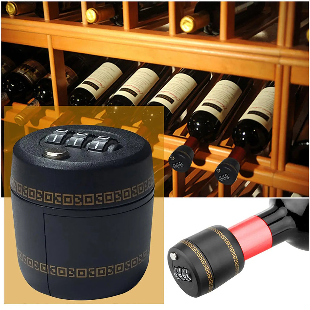 NEW Wine Lock Cap Wine & Liquor Bottle Top Stopper Lock Bottle Stopper For Wine & Liquor Bottle Whiskey Bottle Mouth Qme