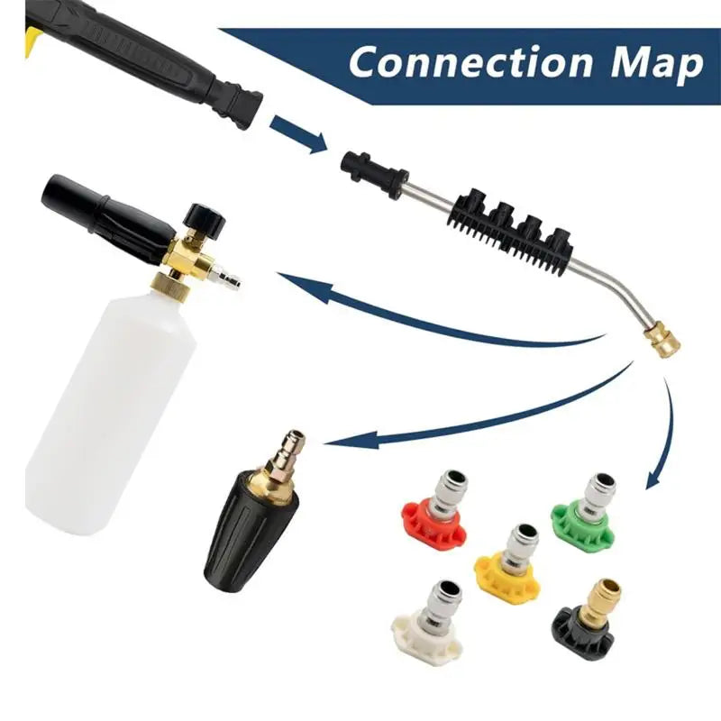 Pressure Washer Extension Wand 30 Curved Karcher Lavor 1 4 Quick Qme