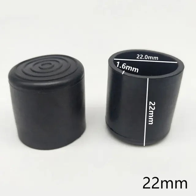 16Pcs Silicone Table Chair Leg Tips Caps Black/Transparent Non-slip Floor Protector Furniture Bottom Reduce Noise End Covers Qme Black-22mm 16Pcs