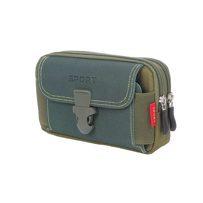 Man Belt Pouch Mobile Phone Bag Holster Bag Molle Waist Bag Pack Small Tactical Duty Belt Backpack Card Holder Qme green