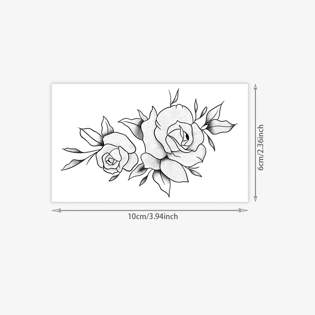 Minimalist Leaf Vine Tattoo Sticker Waterproof Long Lasting Fine Line Temporary Tattoo for Women Finger Hand Qme LX-1004