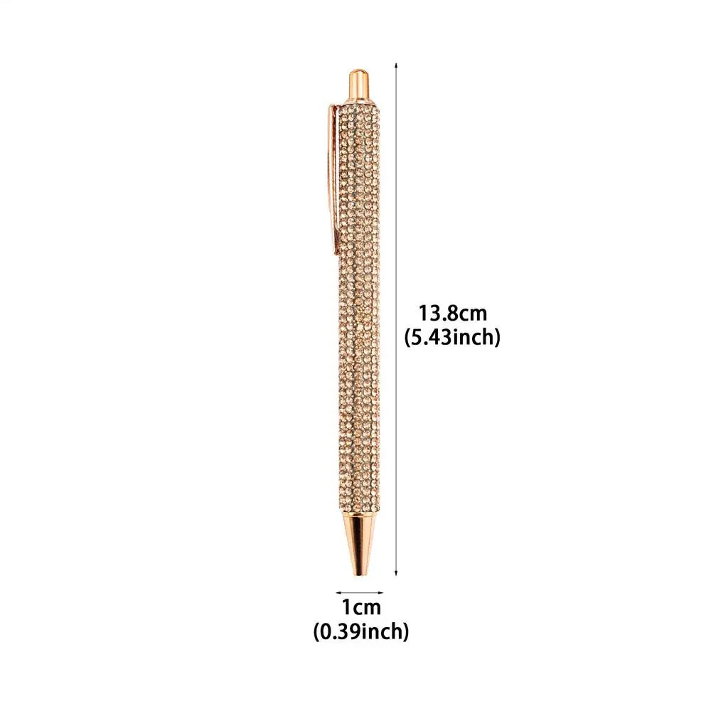1pc Fancy Pen For Women Ballpoint Rhinestone Pens Bedazzled Wedding Bridal Writing Pen For Christmas Bridesmaid Notes Taking Qme rose gold