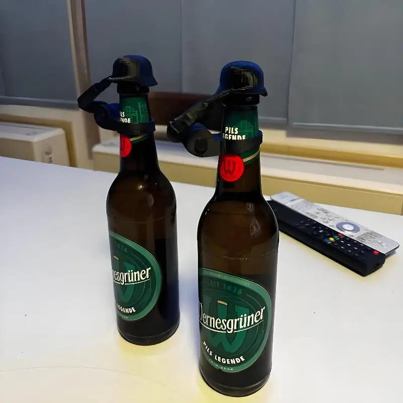 Helmet Shaped Soldier Salute Beer Bottle Cap Food Grade Reusable Qme
