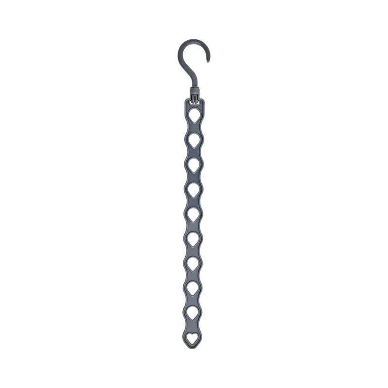 1PC Rotatable Porous Hanger Storage Rack Household Dormitory Clothes Brace Organizer Multi-Storey Balcony Hanger Storage Rack Qme 1PC Gray