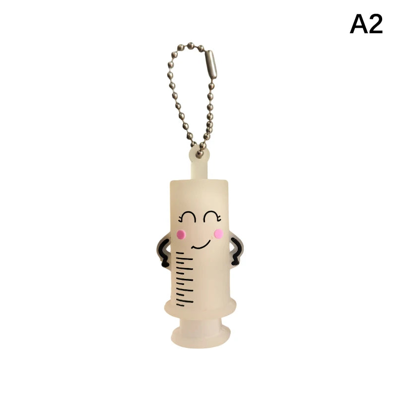 Syringe-shaped Ampoule Bottle Opener Keychain Nurses Doctors Qme A2