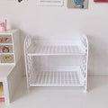 High Appearance Horizontal Desktop Storage Shelf Simple Multi-storey Dormitory Storage Shelf Computer Office Available Qme White