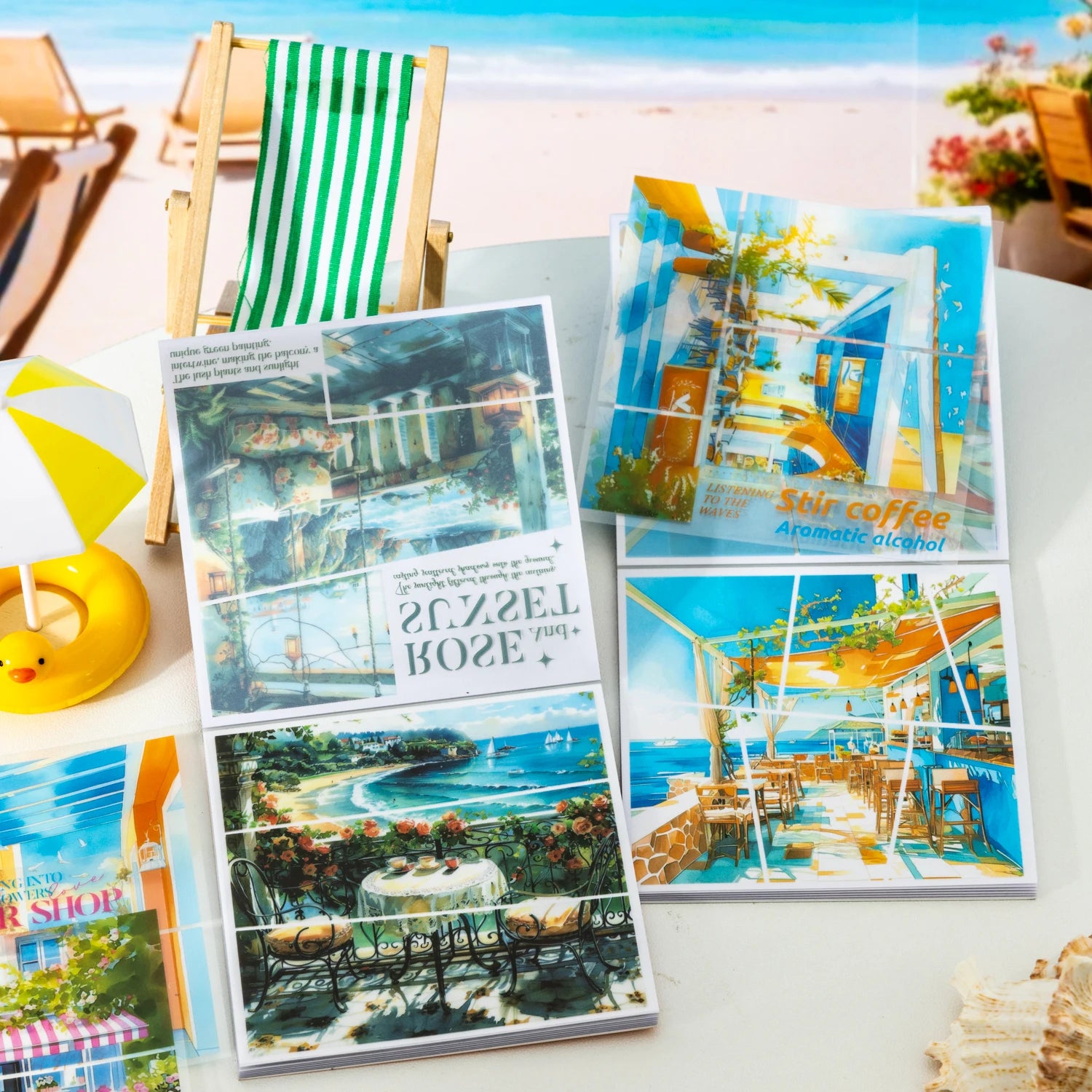 Beautiful scenery 24/120 sheets Aesthetic Stationery Decorative Sticker Book DIY Journal Stickers Kids Gift Scrapbook supplies Qme