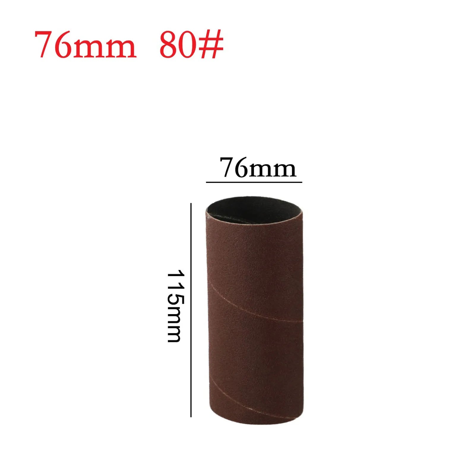 1pc 115mm Drum Sanding Sleeves 13/26/38/51/76mm Spindle Sanding Drum Sander Tool For Hobbies Carpentry Polishing Sanding Paper Qme 76mm 80Grit