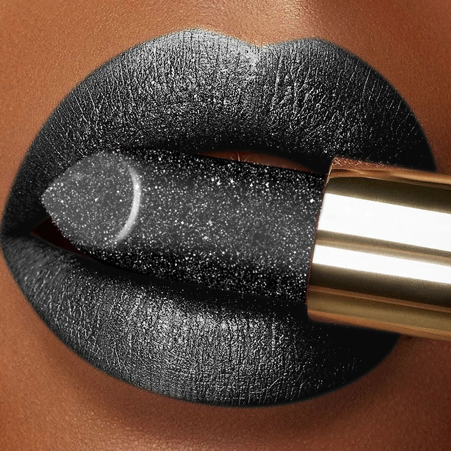 16 Colors Metallic Glitter Shiny Lipstick Lip Tint Waterproof Senior Qme