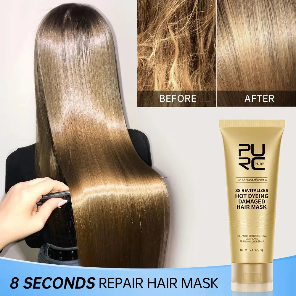 8 Seconds Hair Mask Smoothing Straightening Keratin Hair Treatment Cream Soft Repair Damaged Frizz Professional Hair Care Qme