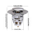 Bathroom Sink Stopper Sink Strainer Pop-Up Bathroom Sink Stopper Basin Sink Strainer Kitchen Drain Stoppers Filter Pop-Up Qme White