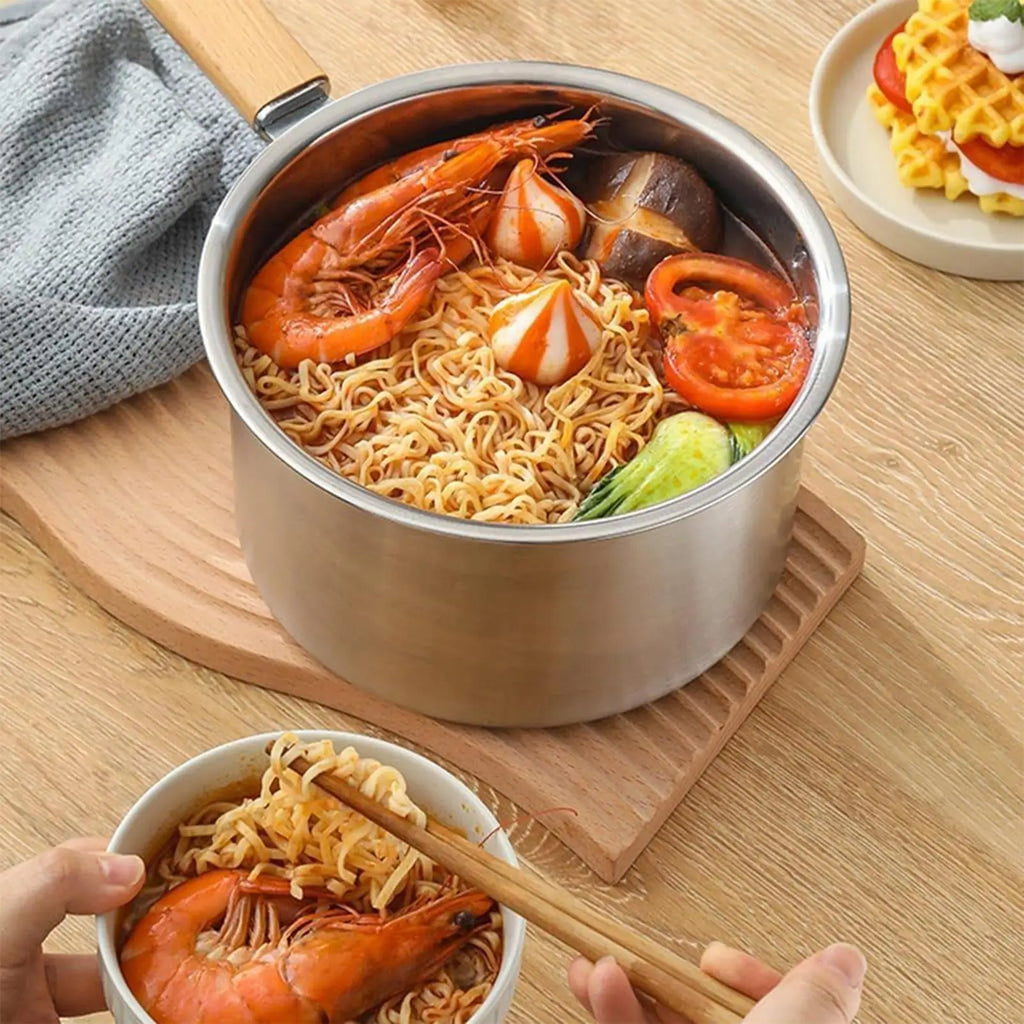 Frying Pot Basket Lid Cooking Deep Fryer Cookware Oil Strainer Qme
