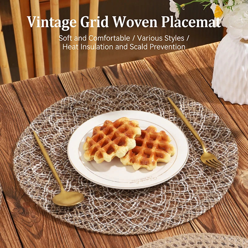 Heat-resistant Non-slip Table Mats Farmhouse Boho Dining Decor Qme