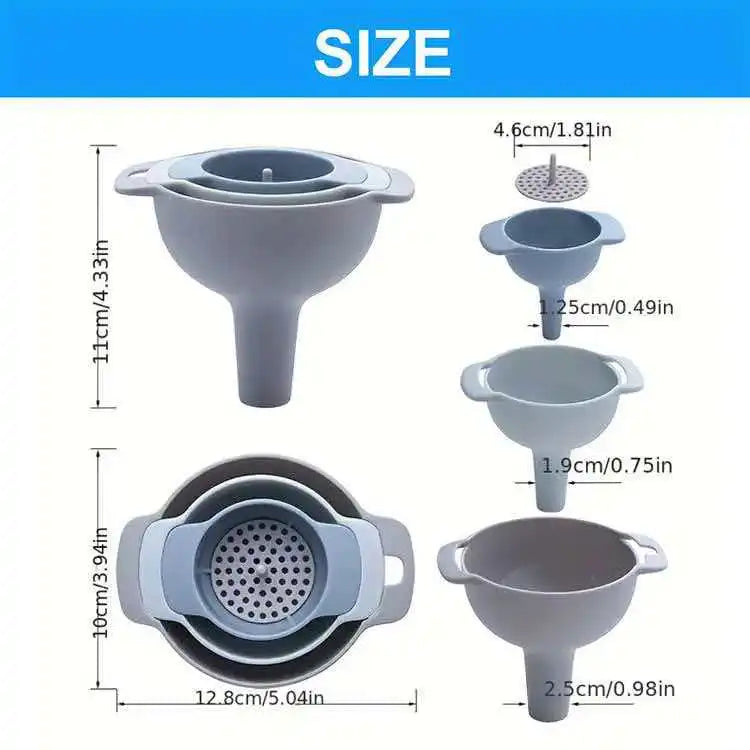 Plastic Funnel Household Multifunctional Oil Leakage Kitchen Wine Qme