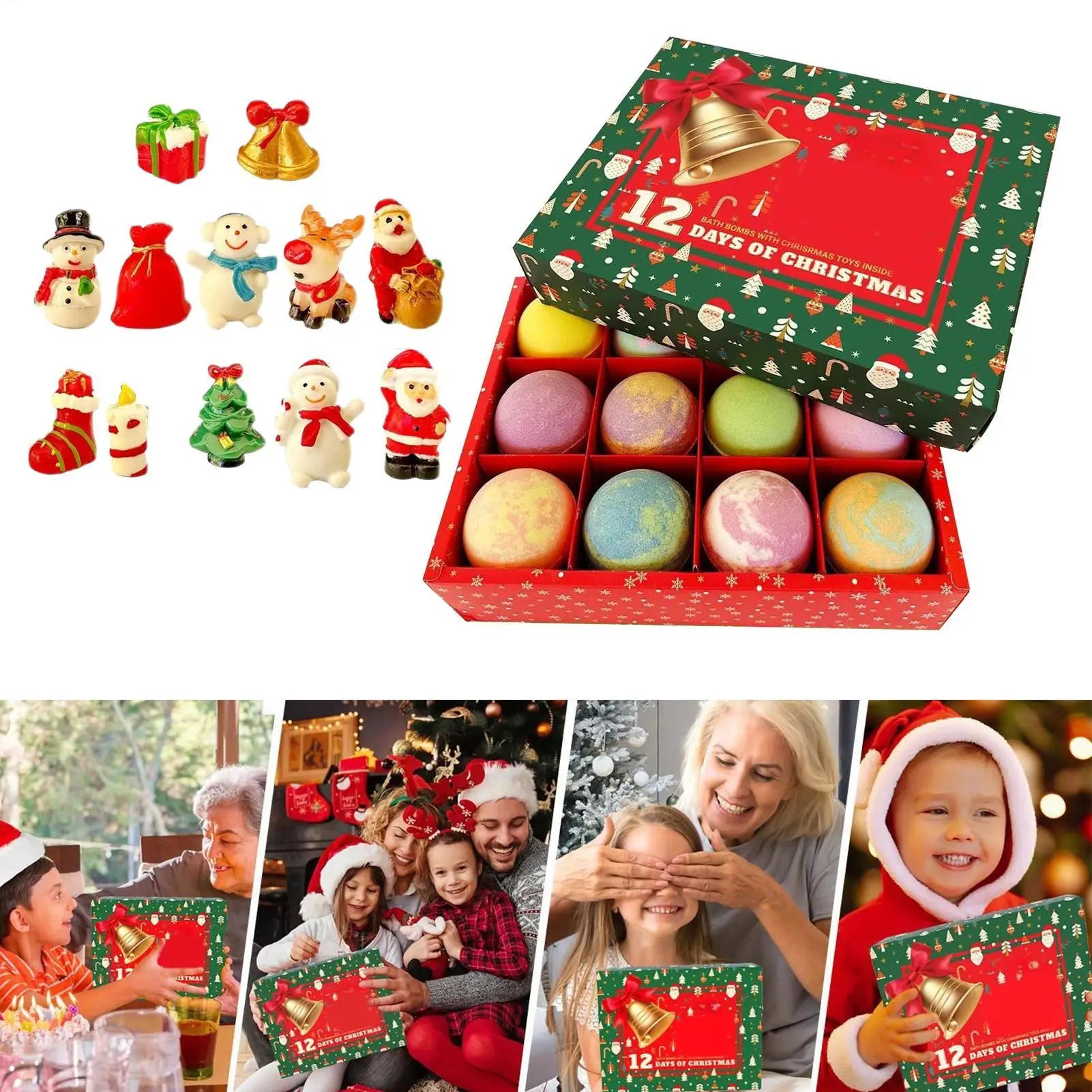 Christmas Bath Ball Aromatherapy Relax Stress Exfoliating Moisturize Qme