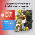 A4 Double Sided High Glossy Photo Paper8.27x11.69 "200GSM Photo Paper for Professional Inkjet Printer for Photo Brochure Flyer Qme M-A4-DSG-100