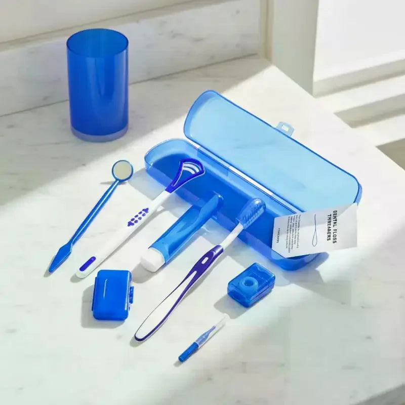 Complete Dental Oral Care Portable Teeth Cleaning Tool Storage Case Qme