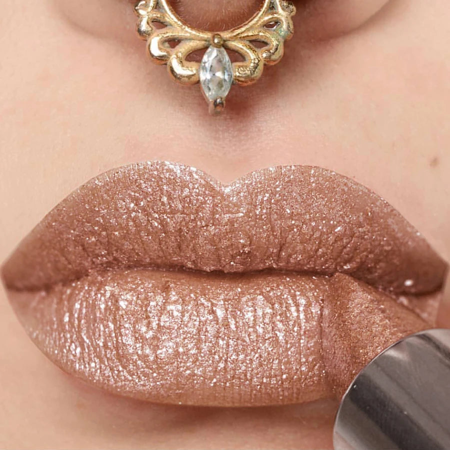 21Colors Bold Intense Glitter Shiny Metallic Lipstick Pearlescent Lip Qme