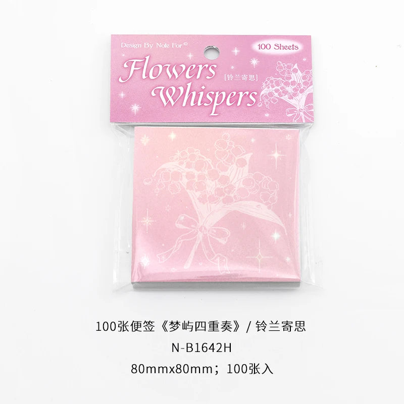 100 Pcs Kawaii Korean style sticky notes DIY scrapbook colorful paper decoration magazine notepad aesthetic stationery supplies Qme A