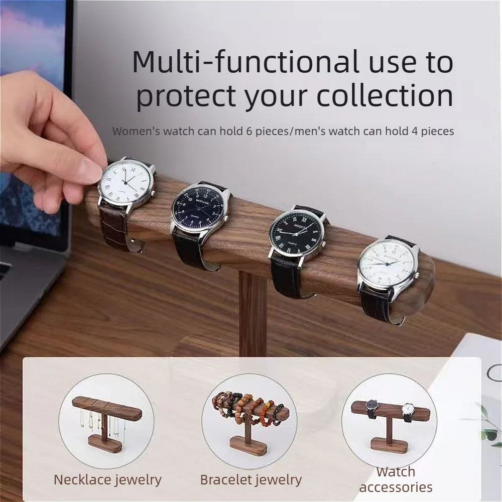 Watch Jewelry Storage Organizer Beech Walnut Wood Multi Hanging Rack For Necklaces Anklets Counter Shop Exhibition Qme
