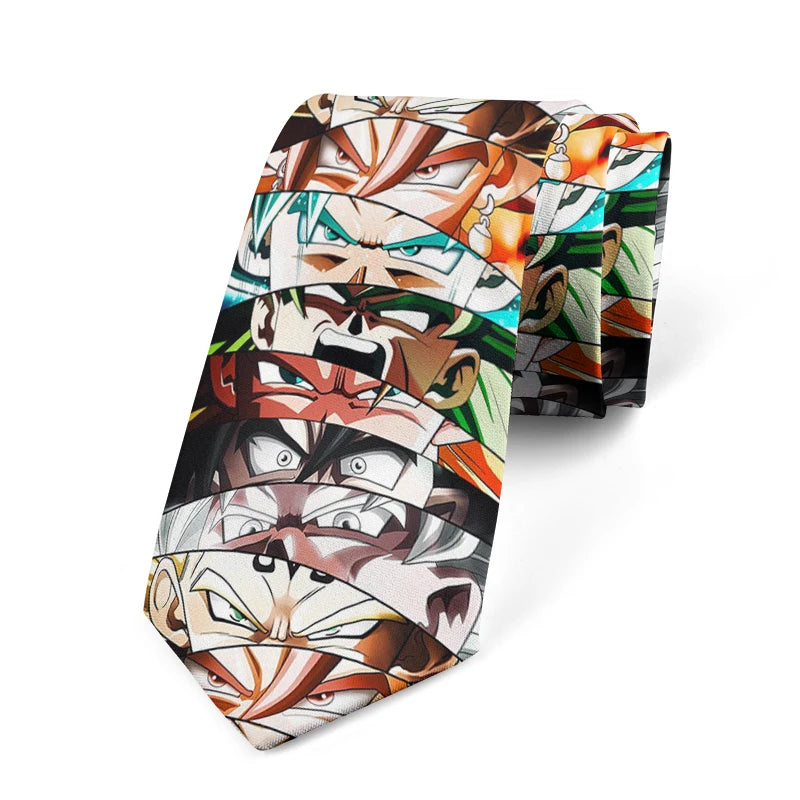 Japanese Cartoon Printing Men's Women's Ties Unique Eye Designcasual Qme style3