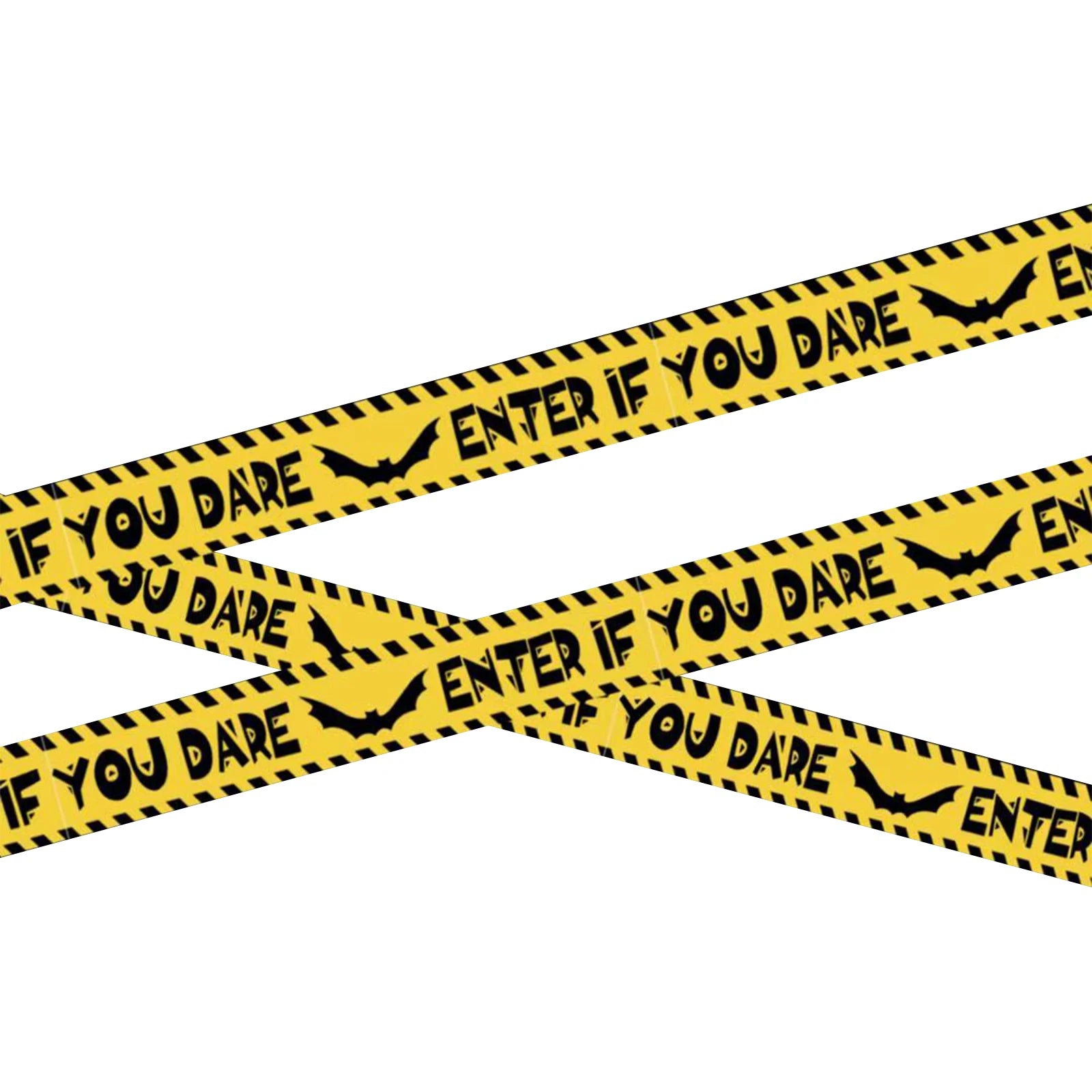 Halloween Warning Tape Safety Signs Caution Fright Crime Scene Tape Holiday Party Haunted House Horror Scene Decor Supplies Qme E One Size