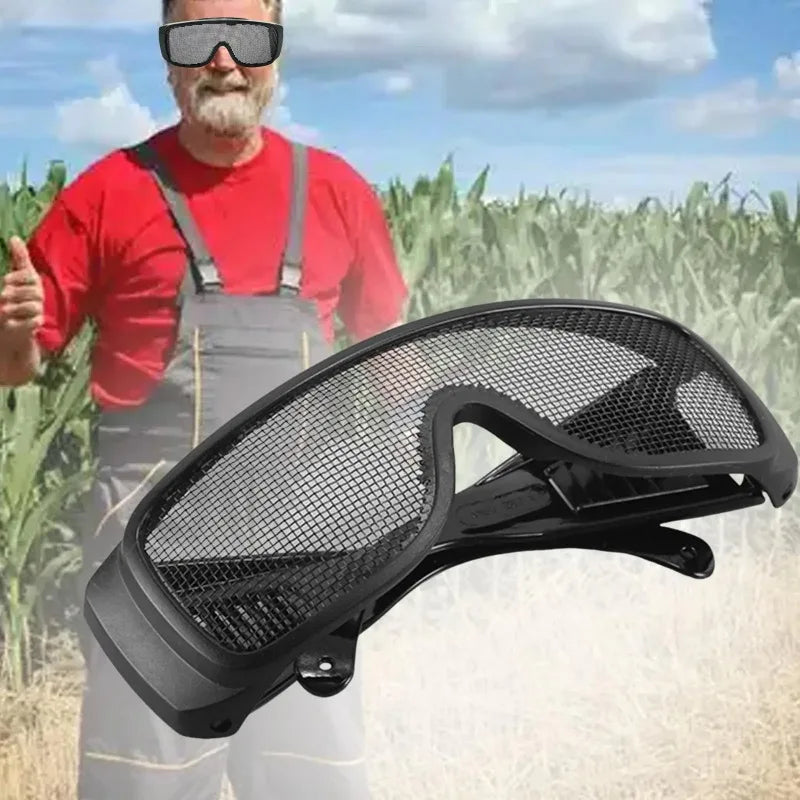 2pcs Wire Mesh Goggles Eye Protector Goggles Impact Resistant Comfortable to Wear for Men Women Outdoor Work Qme