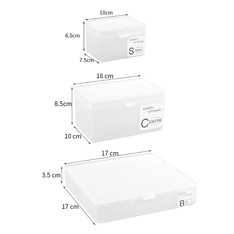 Photo Card Storage Box Desktop Cosmetic Organizers Transparent Qme