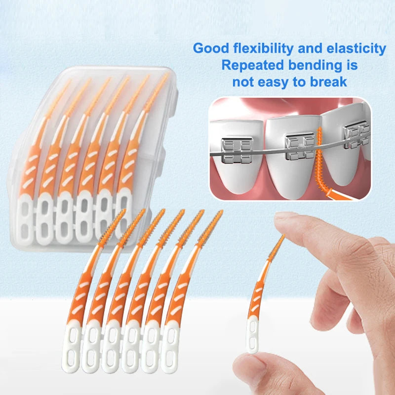 1 5 Box Interdental Silicone Brushes Teeth Stick Toothpicks Dental Qme