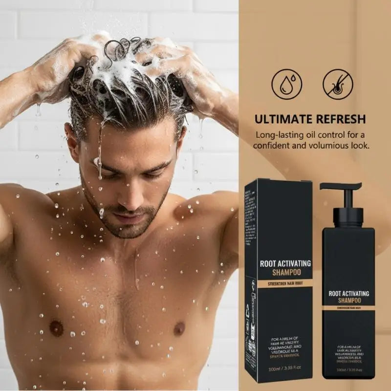 Scalp Massage Mens Shampoo Gentle Foam Cleansing Nourishes Softens Qme
