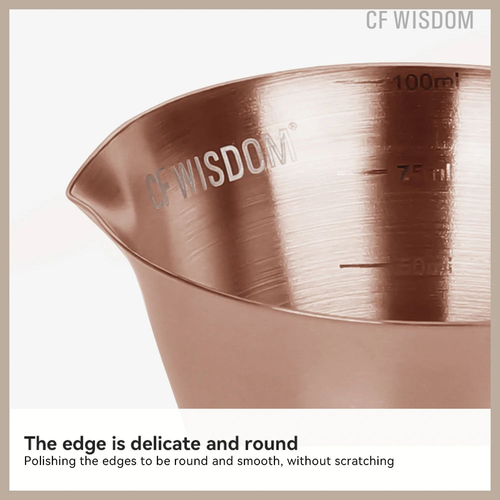 CFWISDOM Espresso Cup Stainless Steel Accessories Metal Measuring Qme