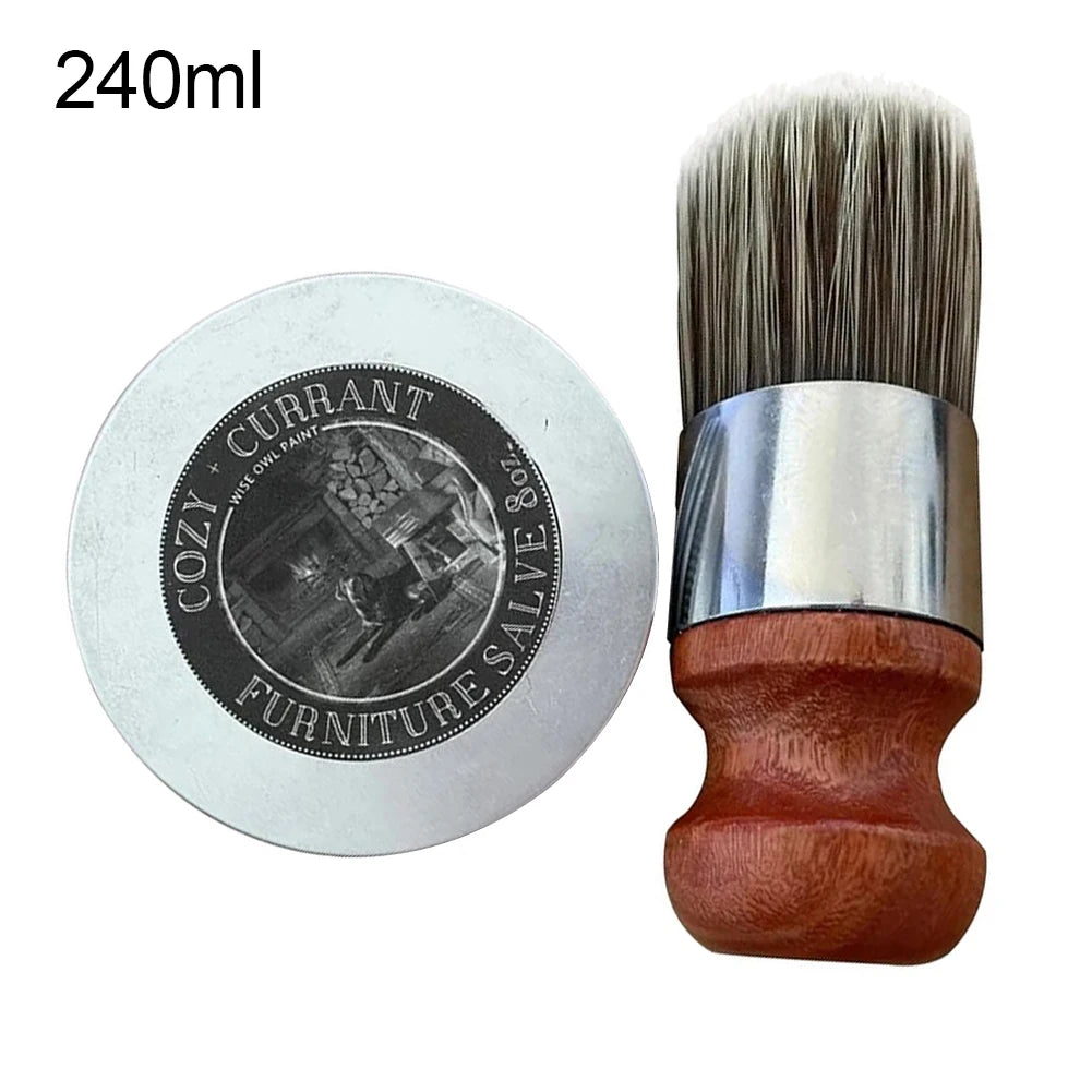 4/8oz Furniture Salve All-Natural Polishing Treatment Leather Conditioner Universal Conditioner for Car Interiors Furniture Qme 240ml with Brush