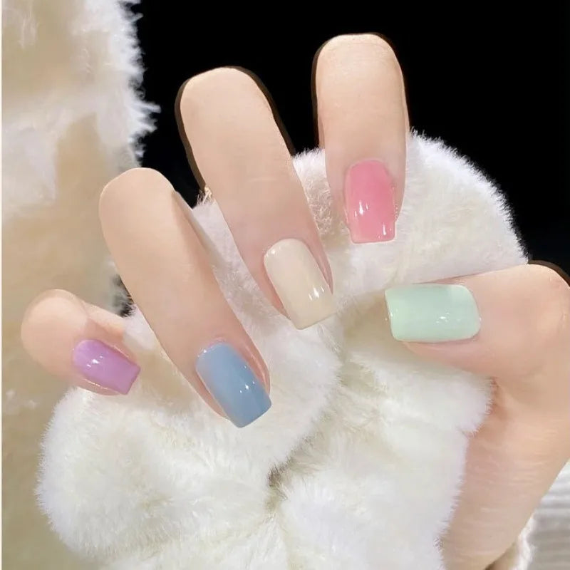 12 Colors Candy Macaron Gel Nail Polish Set, High Saturation Pastel Jelly Gel Polish, Soak Off UV LED Nail Art Manicure Set 15ml Qme