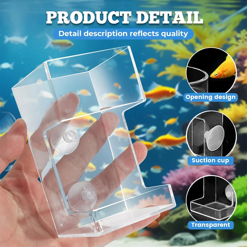Aquarium 2025 Fish Tank Dish Tray Suction Cup Acrylic Feeding Tube Qme