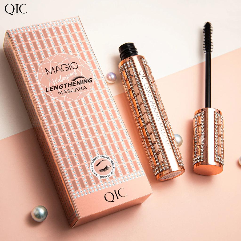5D Eye Black Mascara Waterproof Lengthens Eyelashes Extension Silk Fiber Mascare Eye Makeup for Women Cosmetic Korean Make up Qme