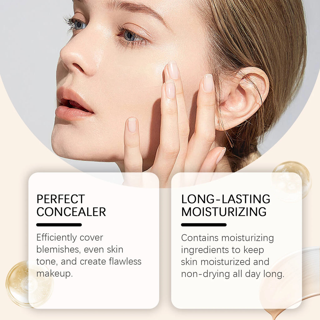 Color Changing Foundation Light Spectrum Sunscreen Serum SPF 50 Concealer Full Coverage Moisturizing Face Makeup Base Cosmetics Qme