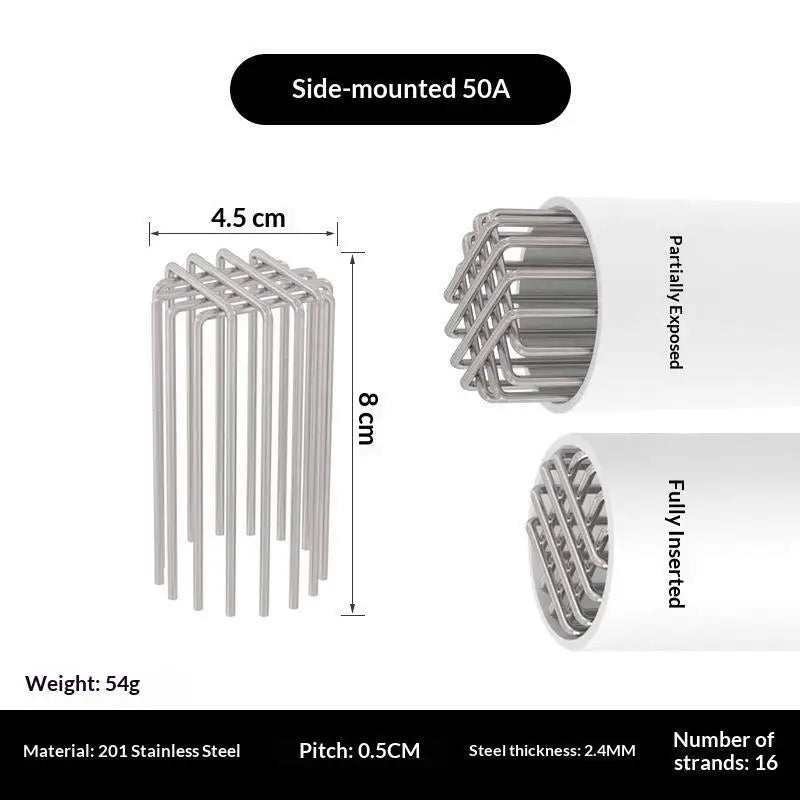 Stainless Steel Roof Floor Drain Balcony Drainage Ditch Anti-Blocking Mesh Cover Garden Outdoor Rooftop Gutter Guard Qme 50 tube