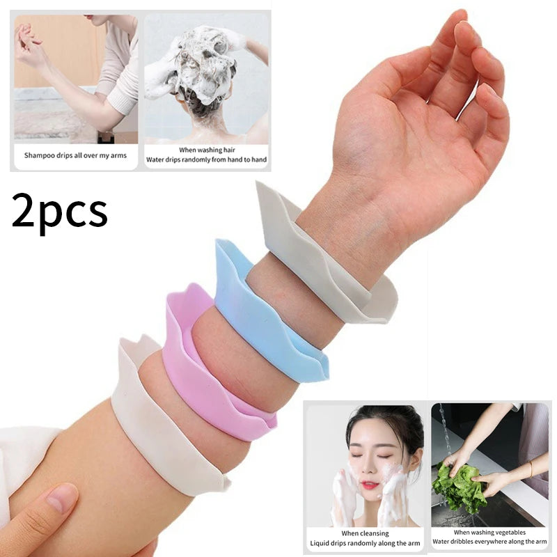 Flower-shaped Silicone Hair Wrap Waterproof Solid-color Spa Headband Qme