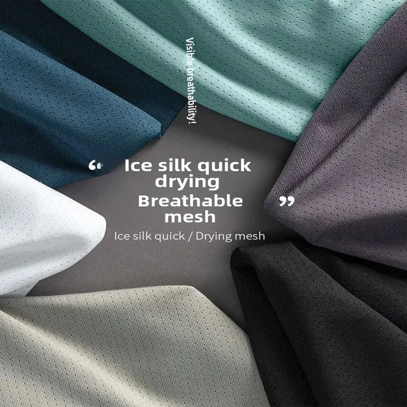 Men's Trendy Thin Breathable Quick Drying Sports Casual Wide Shoulder Sleeveless T-shirt Tank Top Casual Fashion Outerwear Qme