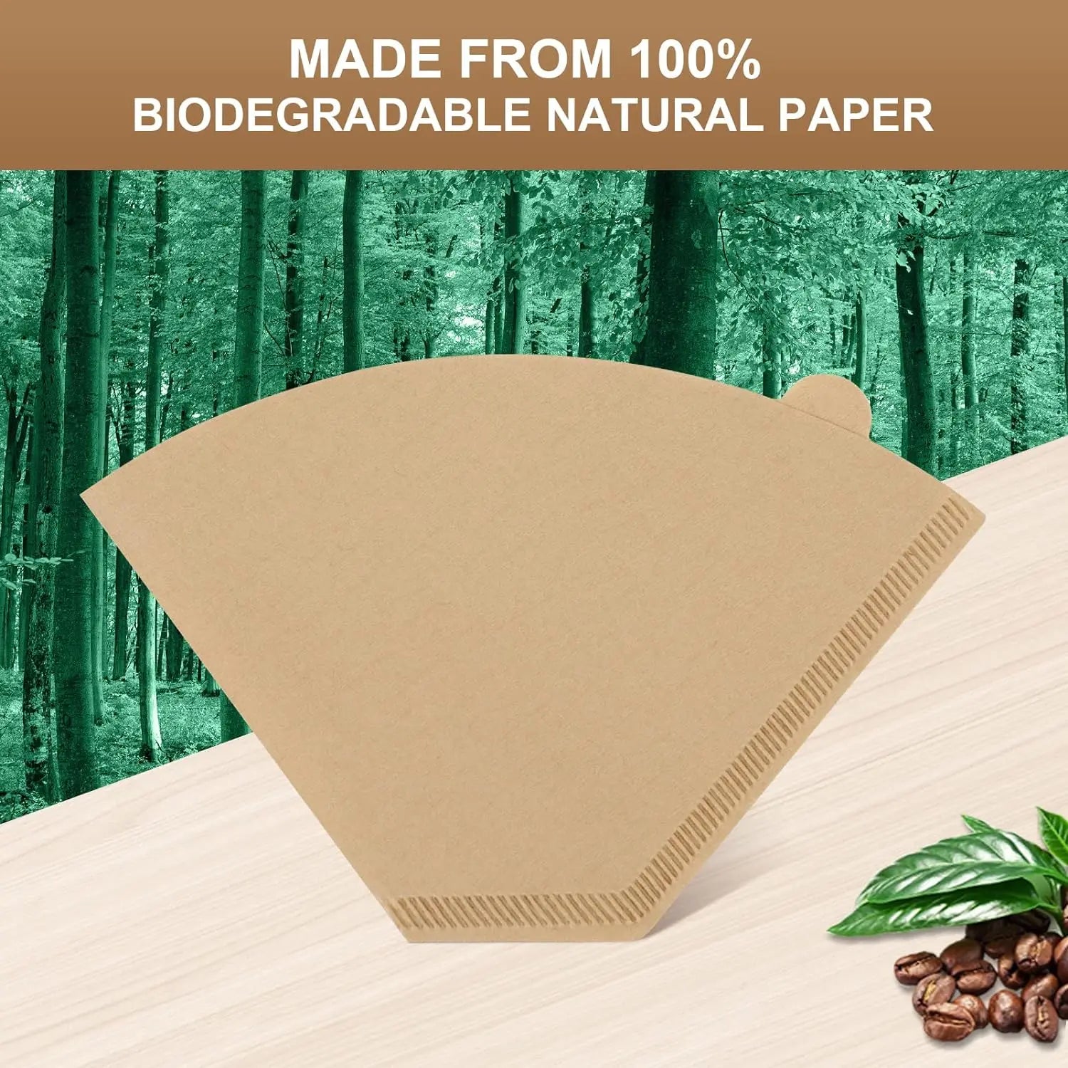 4 Cone Coffee Filters 8-12 Cup Disposable Filter Pour Over Drip Maker Qme