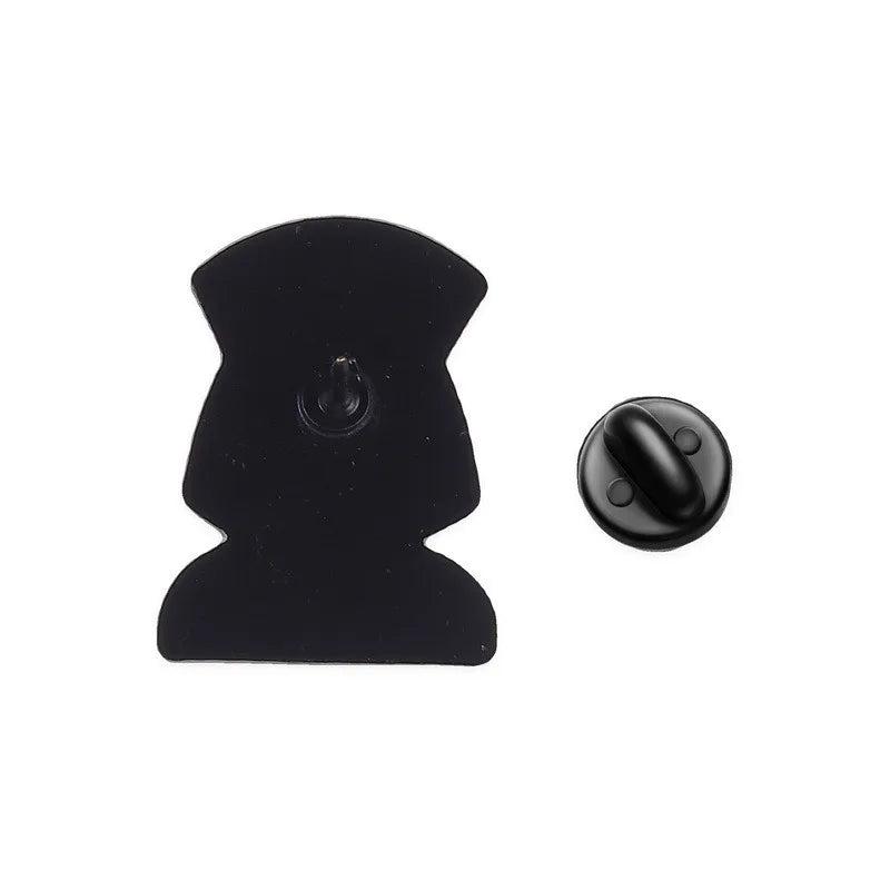 Medical Staff Nurse Silhouette Lapel Pin Black White Alloy Enamel Brooch Unique Nurse Week Gift Collar Backpack Decor Jewelry Qme