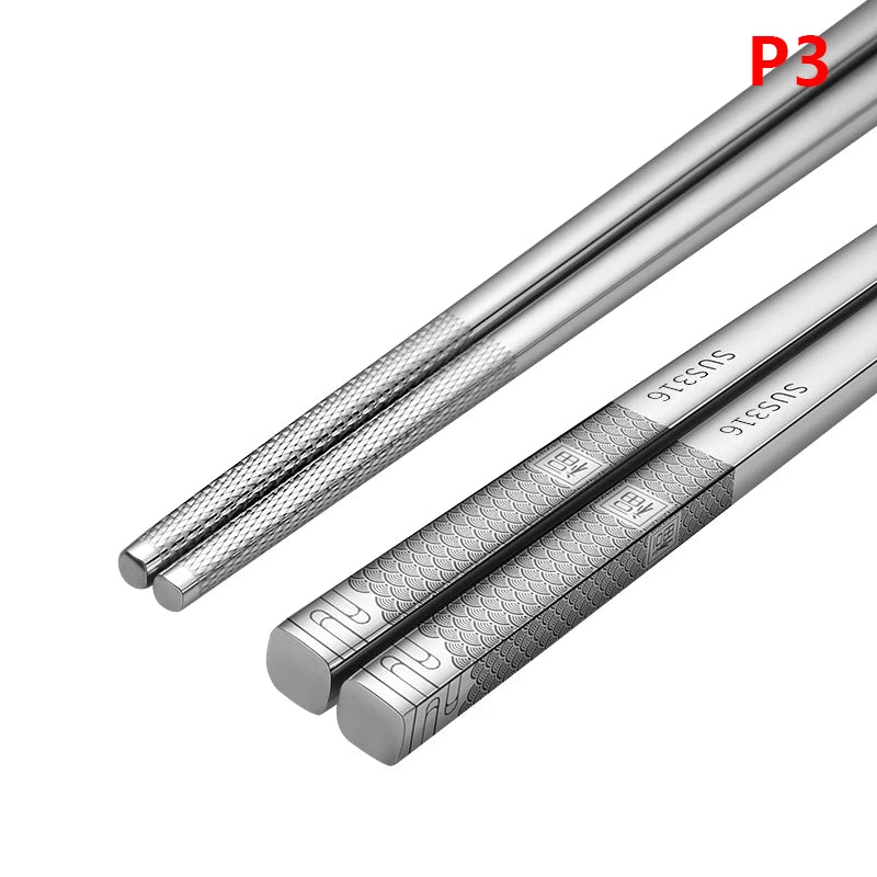 316 Stainless Steel Chopstick Laser Engraving Chinese Chopsticks Qme 3