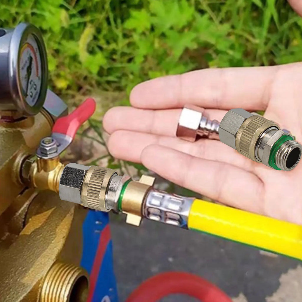 Copper Quick Connector Garden Watering Tool For Agricultural Dosing Plunger Pump High Pressure Hose Garden Irrigation Tools Qme