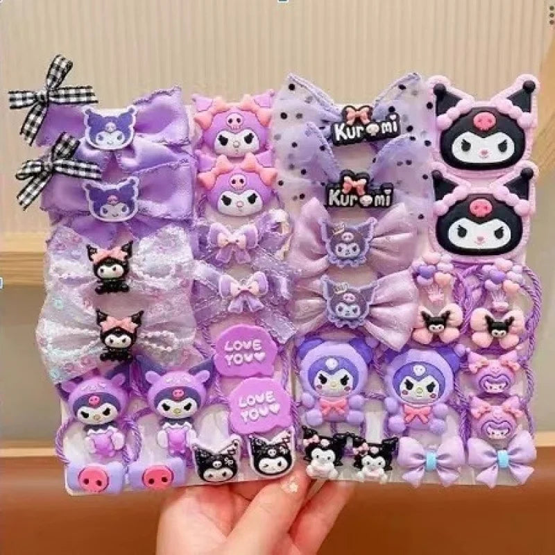Hello Kitty Kuromi Hair Accessories: Gentle on Hair, Great Elasticity, Rubber Bands, Student Hair Ties, Hair Bands Qme