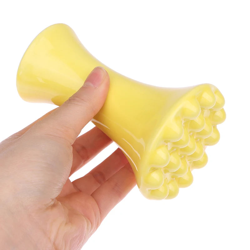 Yellow Ceramic Gua Sha Face Body Massage Tool Guasha Board Relief Qme one size