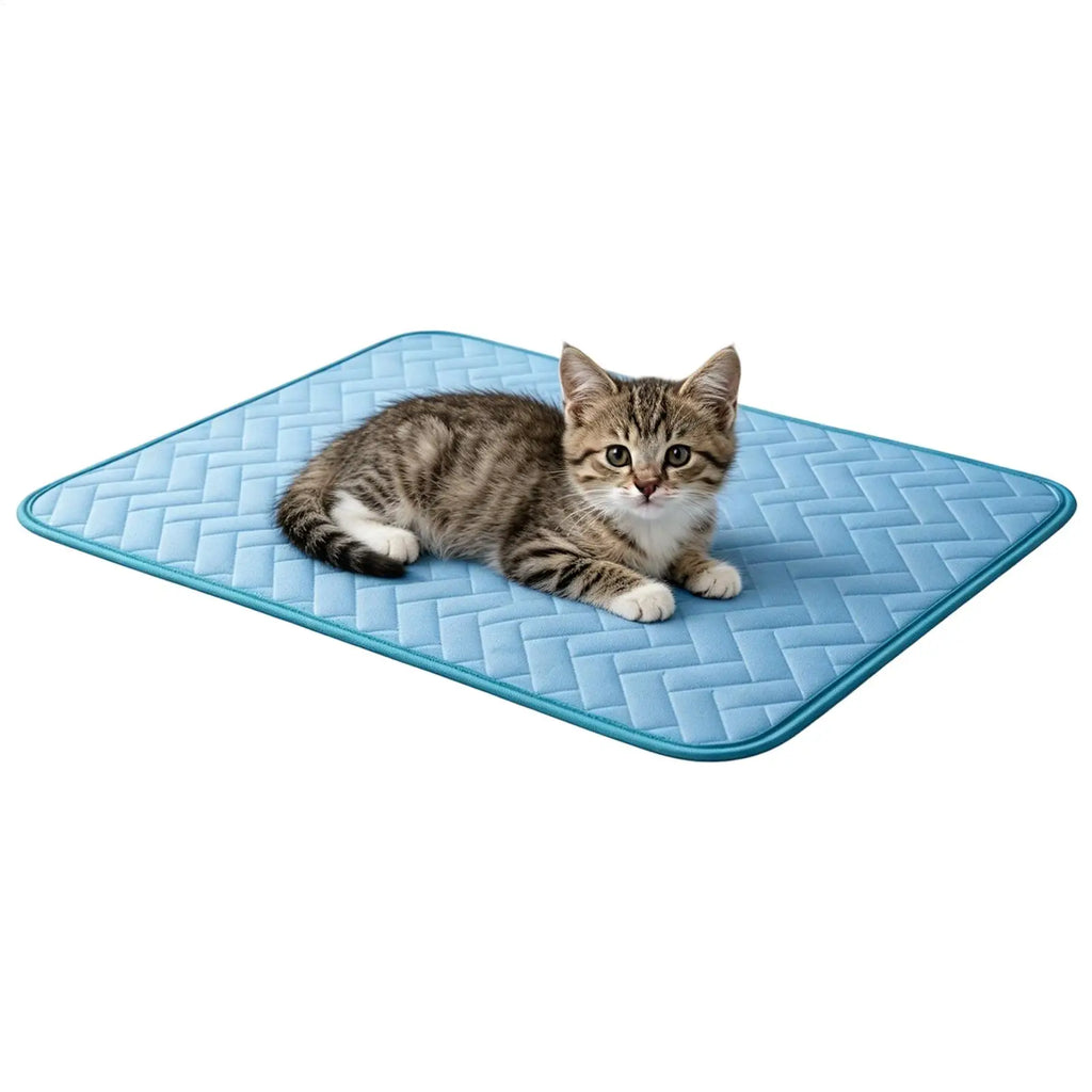 Dog Cooling Mat Pet Kennel Cold Pad Puppy Heat Absorption Mat for Outdoor Indoor Backyard Balcony Home Living Room Bedroom Qme