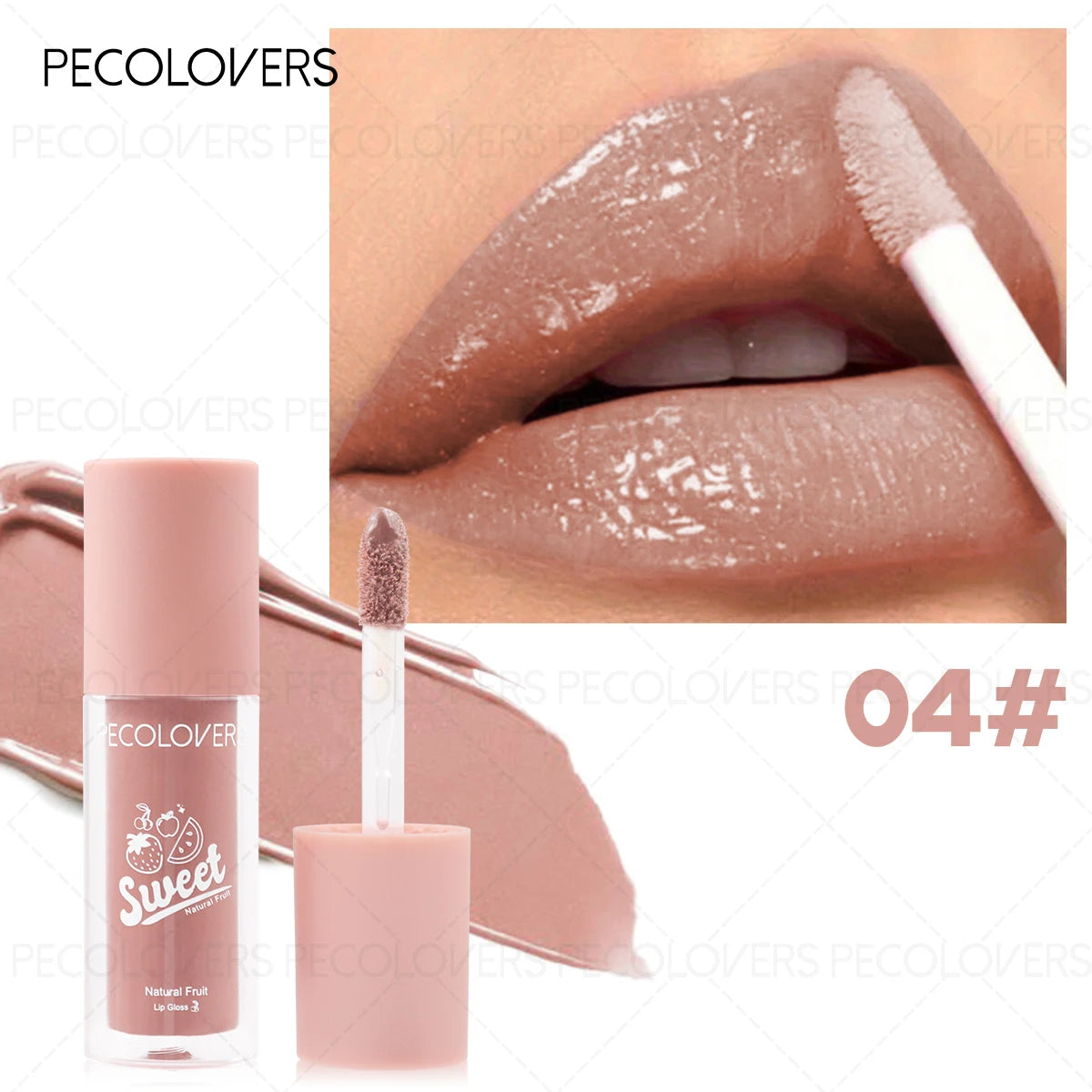 Fruit Flavor Lip Gloss Hydrating Non-sticky Lipstick Dry Lips Vibrant Qme 04